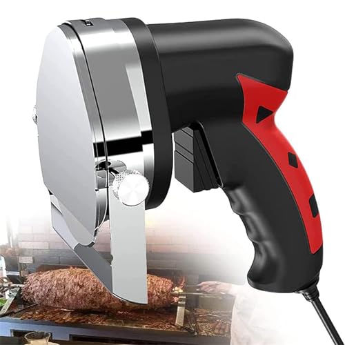 Weyot Coltello per Kebab Elettrico, affettatrice per Doner Kebab Professionale, Coltello Regolabile Spessore, in Acciaio Inox, per Kebab