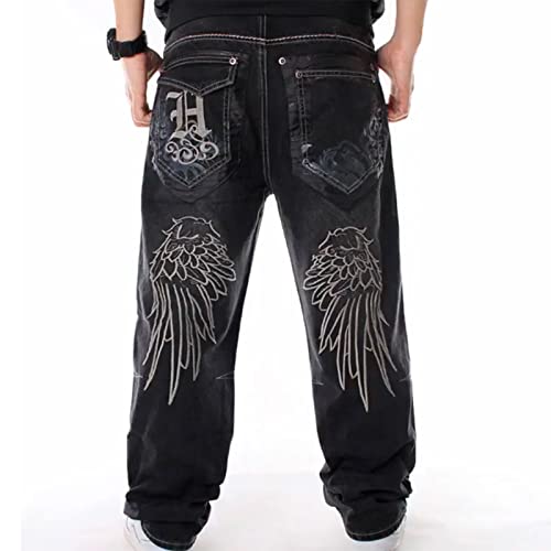 Men Baggy Jeans Y2k Relaxed Fit Embroidery Jnco Jeans Loose Skater Pants Hip Hop Dance Denim Pants3