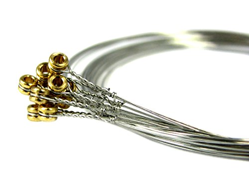 12-Pack 17 GA. (.017 '), color acero/Unwound cuerdas de guitarra – fabricado en los Estados Unidos.