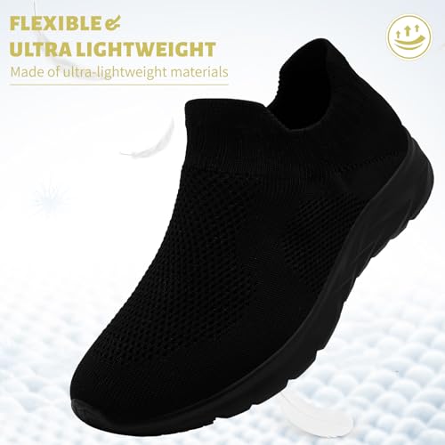Womens Slip On Walking Shoes Fashion Sock Sneakers Low Top Casual Work Shoes Comfortable for Tennis Running Gym3