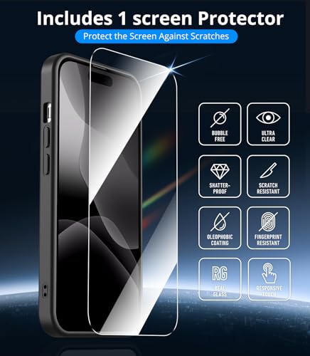 Coque iPhone 15 mate premium Vansdon avec verre de protection haute densité