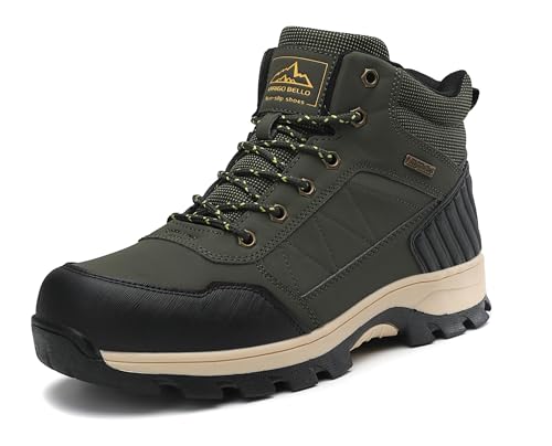 ARRIGO BELLO Botas Hombre Invierno Botines Montaña Cálido Antideslizante Trekking Nieve Zapatos Talla 41-46 (B-Verde, 43) ARRIGO BELLO Botas Hombre Invierno Botines Montaña Cálido Antideslizante Trekking Nieve Zapatos Talla 41-46 (B-Verde, 43)