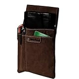 kellner holster mit gürtel Weiches, naturbelassenes Büffelleder und Innen teilweise Textil