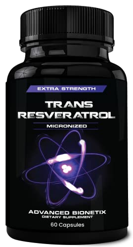 Advanced Bionetix 2X Potency Micronized Trans Resveratrol Supplement. 1200mg per 2 Capsules. High Absorption Antioxidant Formula. Promotes Anti Aging Cognitive Support & Heart Health