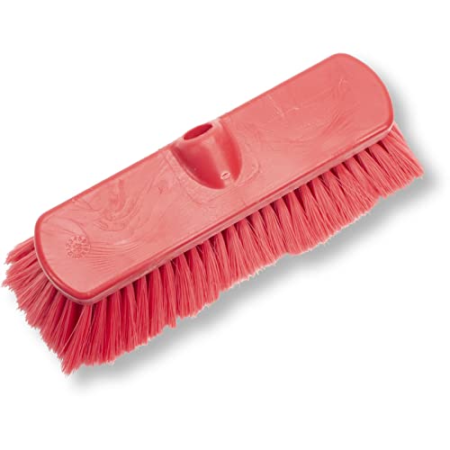 Image of SPARTA 41278EC05 Flo-Thru Plastic Wall Scrub Brush, Equipment Brush With Soft Nylex Bristles For Industrial Kitchens, Hospitals, Commercial Cleaning, 4 Inches, Red, (Pack of 12)