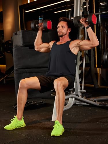 TACVASEN Men's Tank Top Cotton Moisture Wicking Muscle Shirt Summer Sleeveless Shirts Gym Workout Tank3