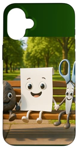 ファンタジーロックペーパーはさみ スマホケース iPhone 16 Plus 用