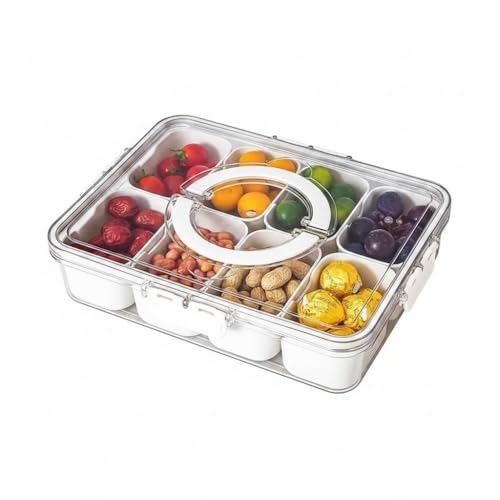 Sas Classic **Ultimate Stackable Refrigerator Organizer Box - Multi-Purpose Divided Food Storage 8 Container for Fruits Vegetables Snacks Candy Nuts and Pantry Organization**
