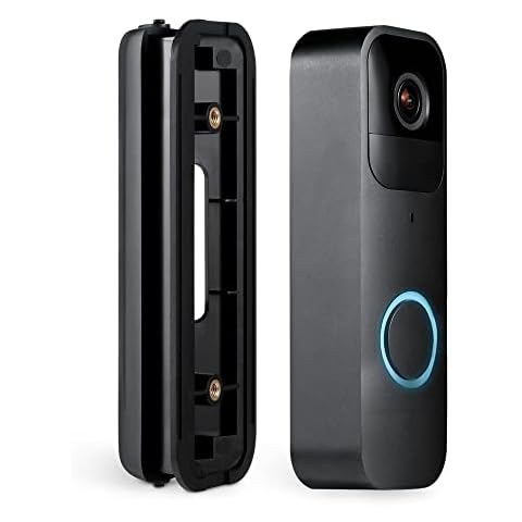 Wasserstein Horizontal Adjustable Angle Mount and Wall Plate Compatible with Blink Video Doorbell (Black) - 35° to 55° Adjustment Cover