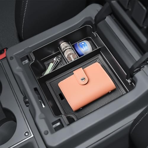 TACOBRO Center Console Organizer Tray Compatible with INEOS Grenadier 2022-2025 Durable ABS Armrest Storage Box with Custom Fit and Secure Liner
