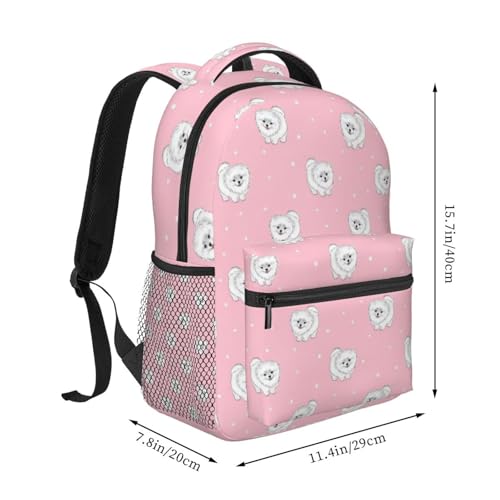 PHAYAH Programmier-Code-Muster, lässige Schultern, klassisch, Basic, Reiserucksack, Reisen und Outdoor-Aktivitäten, Zwergspitz Welpen und Spitze, Einheitsgröße