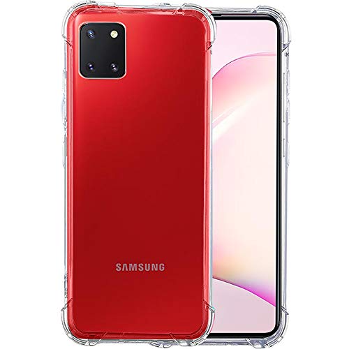 Image of TheGiftKart Transparent Crystal Clear Back Cover Case for Samsung Galaxy Note 10 Lite | Shockproof Soft TPU Case | Cushioned Edges for Ultimate Protection Back Cover Case (TPU, Transparent)