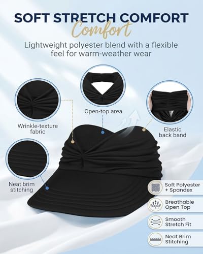 Visera deportiva plegable con protección UV para mujer miniatura 3