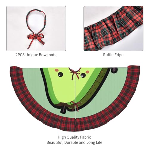Décoration de sapin de Noël rustique en tissu imprimé avocat durable - 5