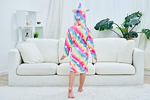 Unisex Children's Flannel Unicorn Bathrobes Hoodie Unicorns Gifts for Girls4