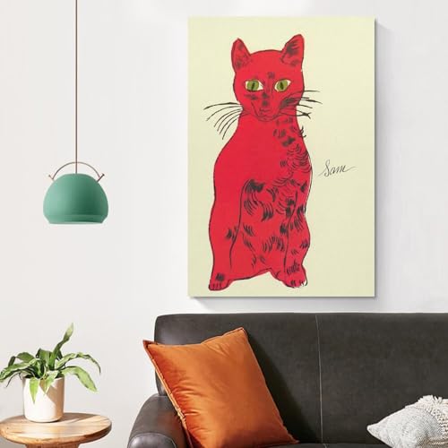 アンディ・ウォーホル《猫》ポスター 壁アート プリント リビング 寝室 ダイニングルーム バスルーム ホーム装飾20x30inch(50x75cm) [4]