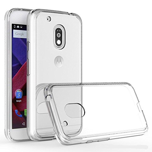 REY Funda Carcasa Gel Transparente para Motorola Moto G4 Play, Ultra Fina 0,33mm, Silicona TPU de Alta Resistencia y Flexibilidad