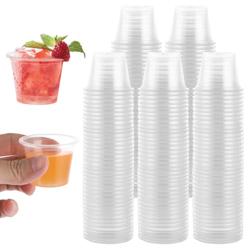 MUXHEL Set di 500 bicchieri da liquore in plastica, 40 ml/4 cl, bicchieri di plastica, bicchieri da liquore, bicchieri di plastica, bicchieri trasparenti