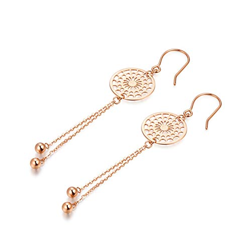 Daesar 18Ct Rose Gold Earrings Drop Dreamcatcher Tassel Bead Vintage Drop Earrings Rose Gold Earrings Wedding #TOP5