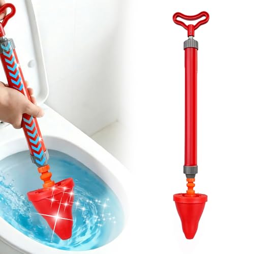 High Pressure Toilet Unblock One Shot 2026 New Toilet Plunger Kit High Pressure Shot Toilet Pipe Plunger Air Drain Clog Remover Tool for Bathroom Kitchen (1pcs)