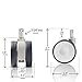 Office Chair Caster Wheels 2.5 Inch,Replacement Rubber Chair casters for Hardwood Floors and Carpet,Heavy Duty Office Chair casters for Chairs to Replace Chair mats, Standard Stem Size- White/Gray
