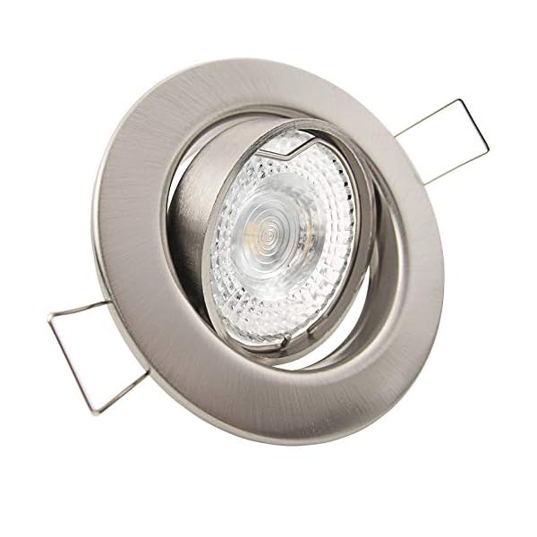 trendlights24 Decora Decken Einbaustrahler flach 35 mm 230V 10er Set - LED Spots je 5W Neutralweiß 400lm austauschbar… – Bild 4