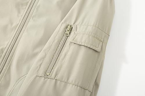 Image of TLZC Men's Fashion Bomber Jacket Lightweight Track Windbreaker Jackets Outdoor Golf Windproof Coat