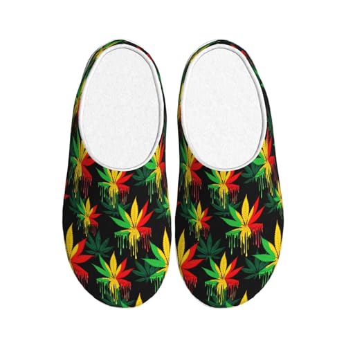 Cute Cow and Spots Slippers Flannel Slippers TPR Cotton Slippers Non-Slip House Slippers For Women Men2