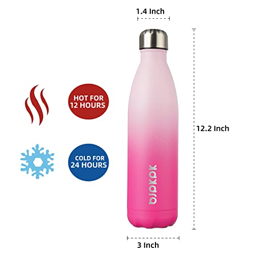 Image of BJPKPK 25 oz Insulated Water Bottle, Stainless Steel Flask, Leak Proof