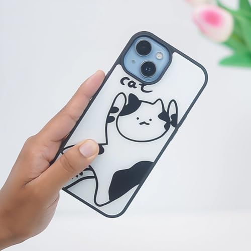 Image of PEEPERLY Back Cover Case for iPhone 13 Pro Max Scratch Resistant Anti-Slip TPU Shockproof Protective Durable Playful Feline Charming Case for Girls & Women(Pattern1)
