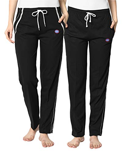 Image of Mack Jonney Cotton Blended Regular Fit Trackpants for Women(Pack of 2)-D1 D1 4Mlg 02-P