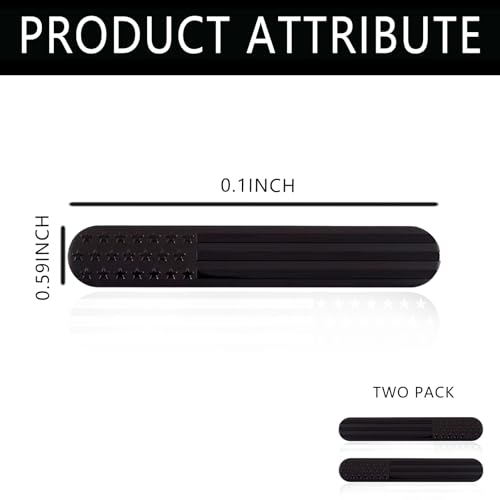 Image of Pack of 2 Black USA American Metal Flag Auto Fender Emblem, Car Badge Car Decals, Used for Most Cars, Trucks, Suvs(Black)