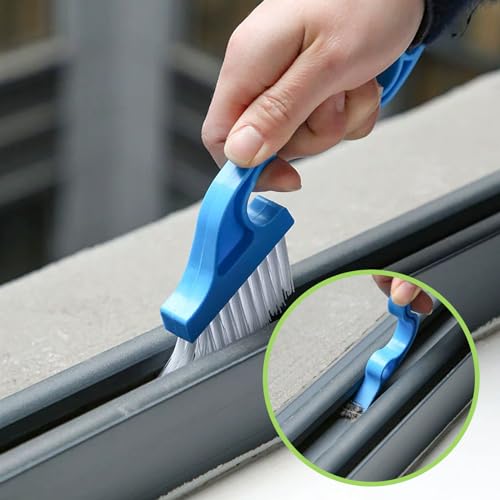 9 Pcs Crevice Cleaning Brush, Bathroom Gap Brush, Hand-held Groove Gap Cleaning Tools, Multifunctional Crevice Gap Cleaning Brush Tool, Shutter Door Window Track Kitchen Cleaning Brushes Kit - Image 6