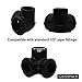 GeilSpace 3-Way, Malleable Iron Pipe Fittings - Vintage DIY Industrial Shelving, Industrial Decor, Furniture DIY (1/2