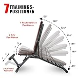 TOPSELLER! Profihantel Premium Line Hantelbank – Beinhalterung für Bauchtraining, bis 550 kg belastbar, hochwertiges 5,5 cm dickes Polster, einfacher Aufbau, sicheres Verstellsystem, inklusive dem neuen 24-seitigen Trainingsratgeber mit 33 Übungsbeispielen und Einsteiger-Trainingsplan - 2