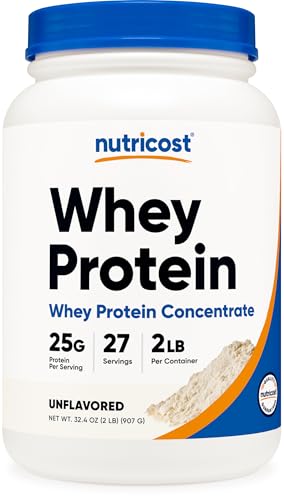 Nutricost Whey Protein Concentrate (Unflavored) 2LBS - Gluten Free & Non-GMO