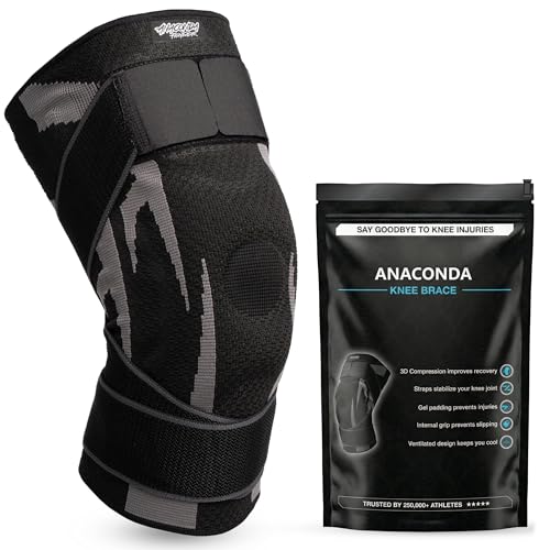 Anaconda Fightwear �G�u���[�X - �Ռ��z���Ɗ֐߂̌��N�̂��߂̃W�F���p�b�h�t�����k�T�|�[�g�X���[�u - ���r�܂��͉E�r�ɒ��߉\ - �A�X���[�g�A�j���A�����ɍœK (S)