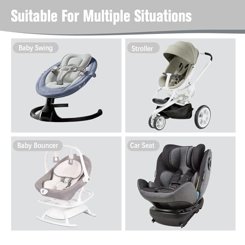 Image of KAKIBLIN Baby Travel Pillow, Upgraded Baby Neck Pillows for Car Seat, Infant Neck Support Pillow for Head and Neck,Newborn Head Support for Car Seat, Stroller, Pushchair(Light Grey)