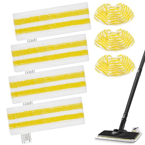 Lot de 7 Recharge pour Kärcher EasyFix Bonnettes Nettoyeurs Vapeur Serpillere Recharge Kit, pour Kärcher EasyFix SC 2, SC 3, SC 4, SC 5 Microfibre Lingette...