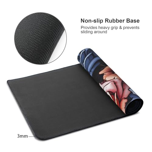 Tapis de souris de jeu grand format 40,6 x 90,2 cm fleuri