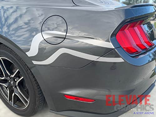 Elevate Graphics - Fits Ford Mustang Side Freedom Graphics Vinyl Auto Stripes 3M Decals And Stickers 2015-2022 #TOP6