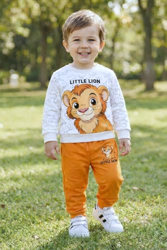 Image of Kids Dress for Boys | Printed Round Neck Full Sleeve T-Shirt and Pant Clothing Set for Baby Boys