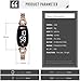 MASTOP Touch Screen Women Bracelet Wrist Watch Fashion Digital Dress Watch Stainless Steel Electronic Watches (Rose Gold)