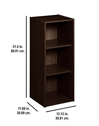 ClosetMaid 8925 2-Door Stackable Laminate Organizer, Espresso & 8985 Stackable 3-Shelf Organizer, Espresso