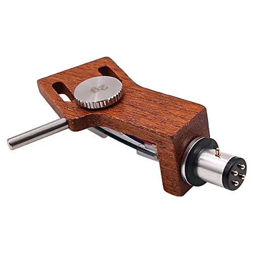 Alnicov Phono Headshell with Lead Wires Wooden Universal LP Phono Cartridge Holder Kit Replacement - Image 3