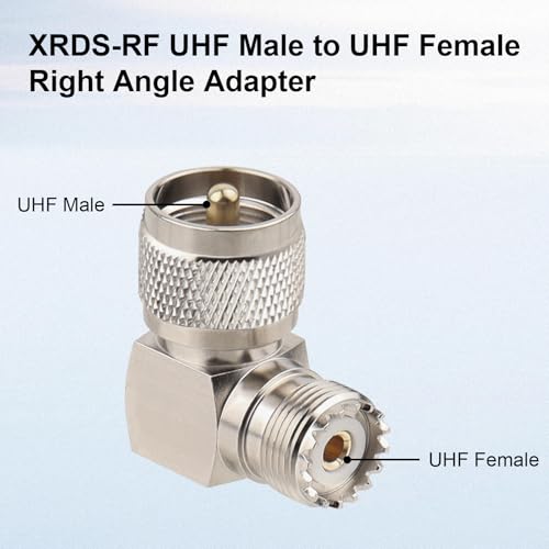 Adaptador UHF Macho a Hembra Ángulo Recto 3 unidades miniatura 2
