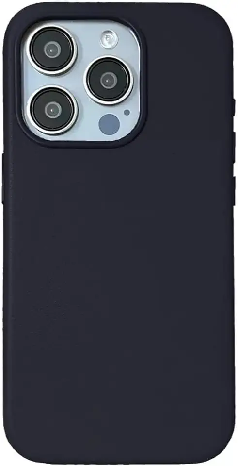 Capa Case Capinha De Couro Para iPhone 15 15 Pro iPhone 15 Pro Max Premium Compativel Com Magsafe (Azul Marinho, iPhone 15)