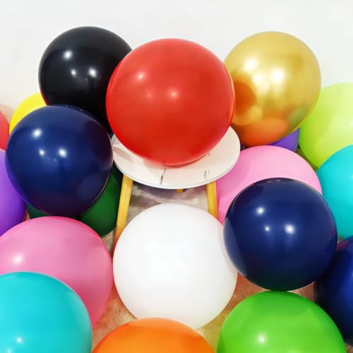 Image of 95 Pcs Rainbow Balloons 18 Inch Assorted Colors Latex Multicolor Bulk Balloon 16 Kinds Colorful Large Balloons for Birthday Wedding Baby Shower Anniversaries Store Party Decorations