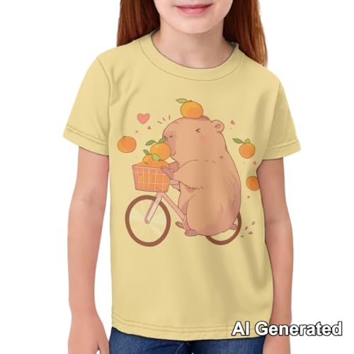 Image of Xhuibop Kids Tshirts Girls Boys 3-16 Years Summer Clothes for Teens Loose Fitting Tops