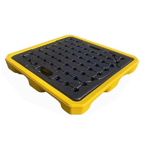 Palette anti-fuite en plastique 67,5x67,5 cm pour stockage chimique